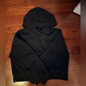Zara Black Cropped Hoodie